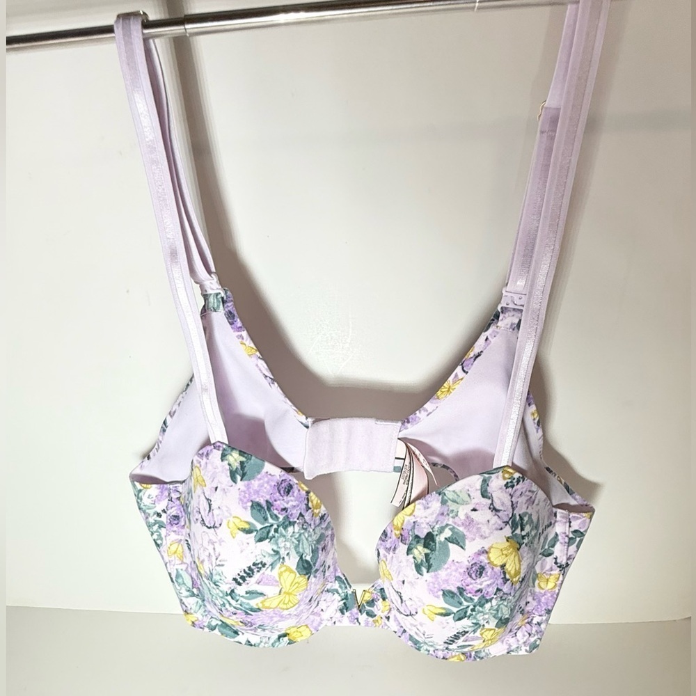 Victoria's Secret PUSH-UP FREEDOM CLOUD PURPLE FLORALS BUTTERFLY